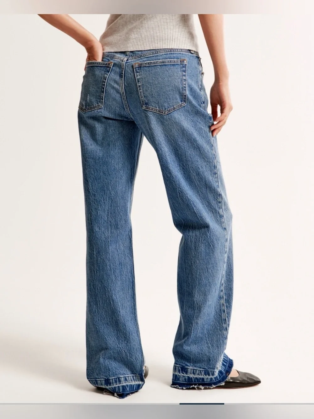 🩵New🩵 Abercrombie & Fitch Low Rise The Baggy Jeans Sz 28 6s